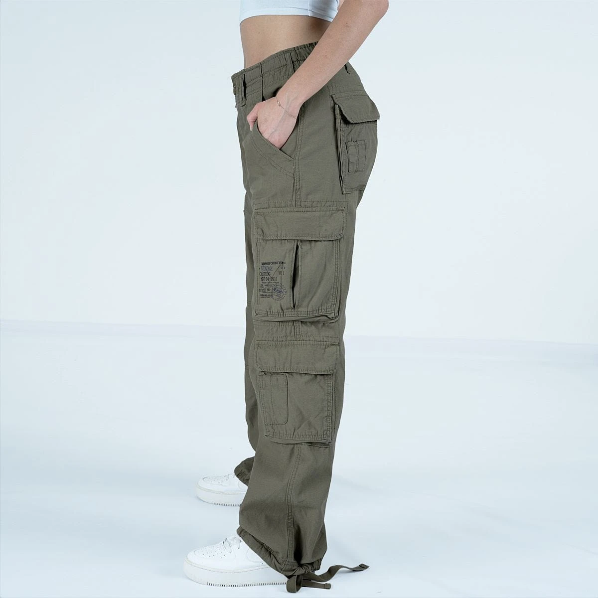 Brandit Ladies Pure Vintage Trousers Olive - Image 2