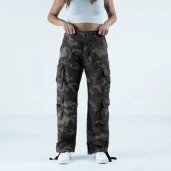 Brandit Ladies Pure Vintage Trousers Dark Camo -Branditer Shop W 1003 4 PUREVINTAGETROUSERS BLACKCAMO 03 2