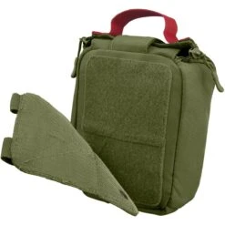 Mil-Tec Individual First Aid Kit Laser Cut Pouch Olive -Branditer Shop mil tec ifak medic pouch laser cut olive 3
